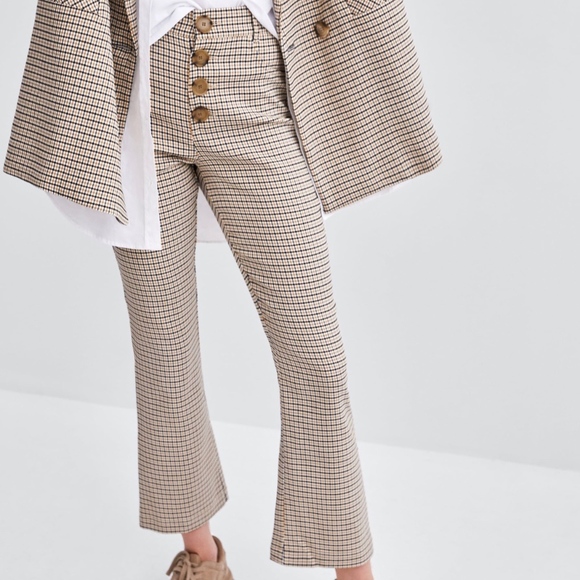 zara checkered pants